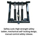 Amgo MR06 6,000 lb Mid-Rise Portable Scissor Lift image on a white background showing the high-strength safety lock - Mechanic Super Store