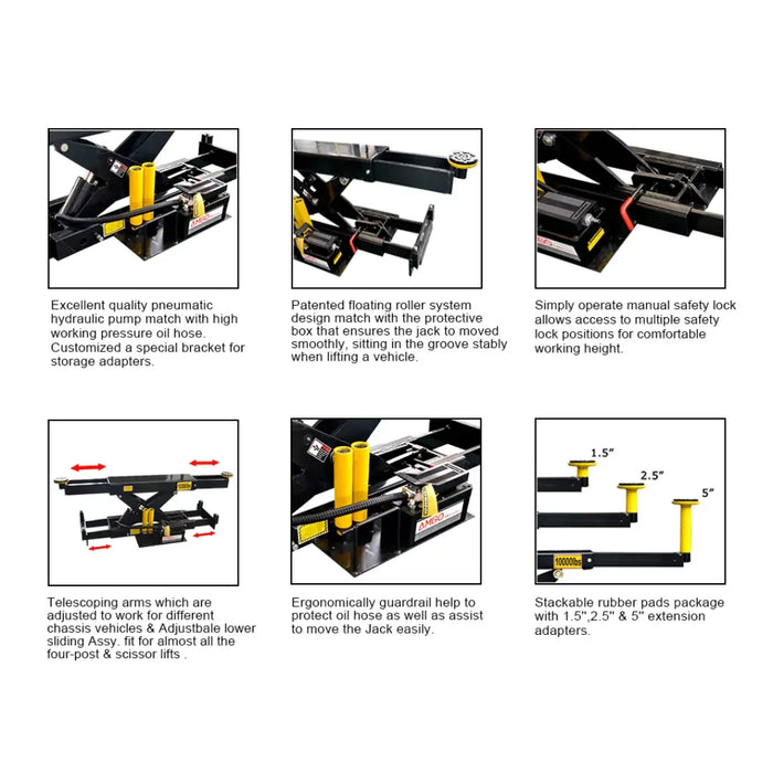 Amgo RJ-10A 10,000 lb Rolling Jack - Mechanic Super Store