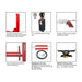 Amgo PRO-40 40,000 lb 4 Post Lift array of 6 images showing the different parts of the lift - Mechanic Super Store