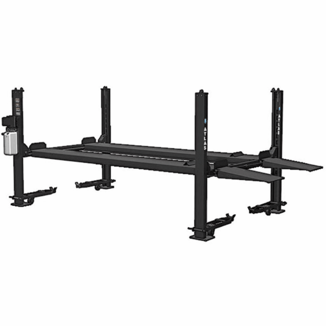 Atlas ALI Certified APEX 8 4-Post Lift + RJ35 Sliding Jacks Combo
