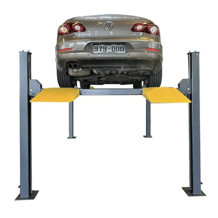 Katool KT-4H850 4 Post 8,500lb Heavy Duty Car Lift shown from the rear on a white background.