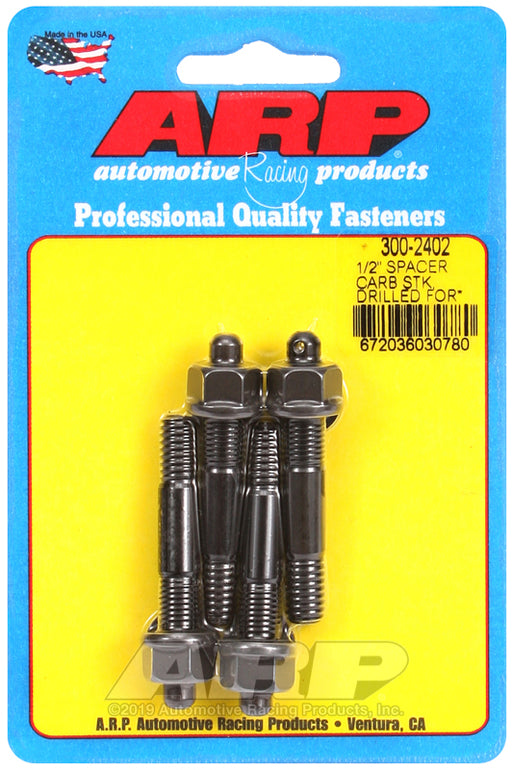 ARP 1/2" drilled carburetor spacer stud kit