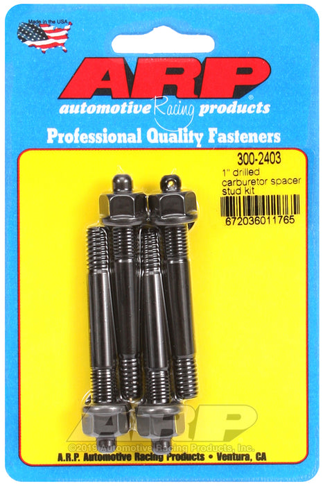 ARP 1" drilled carburetor spacer stud kit