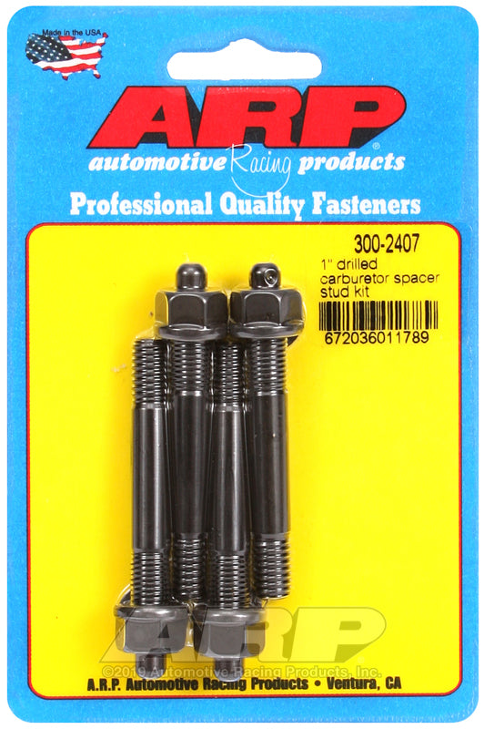 ARP 1" drilled carburetor spacer stud kit