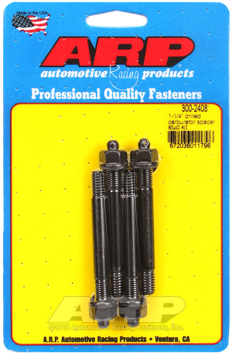 ARP 1-1/4" drilled carburetor spacer stud kit