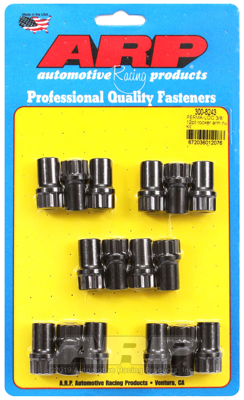 ARP Perma-Loc™ adjustable 3/8 12pt rocker arm nut kit
