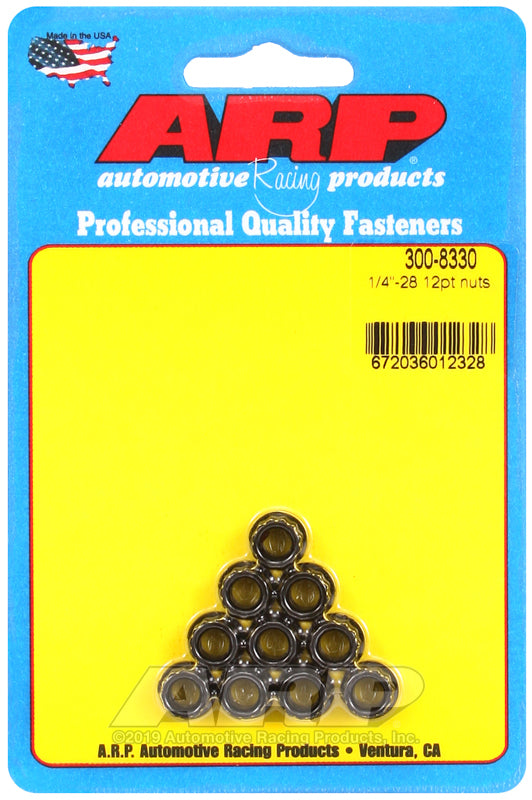 ARP 1/4-28 12pt nut kit