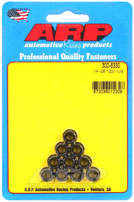 ARP 1/4-28 12pt nut kit