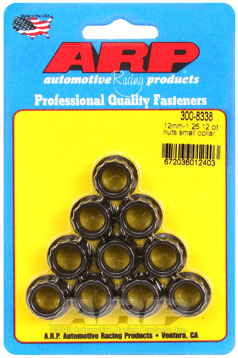 ARP M12 x 1.25 12pt nut kit (small collar)