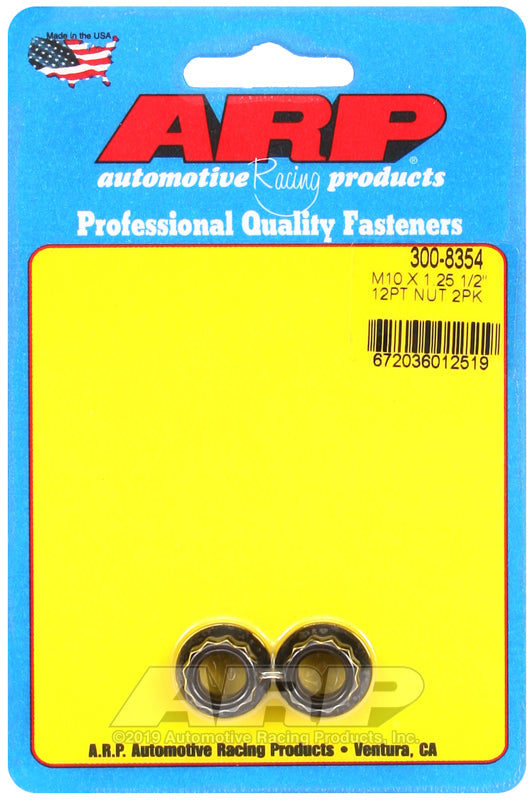 ARP M10 x 1.25  12pt nut kit