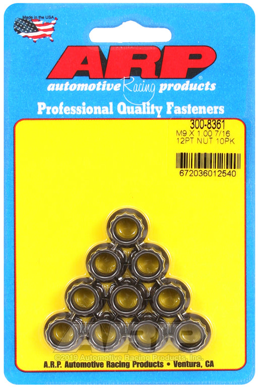 ARP M9 x 1.00  12pt nut kit