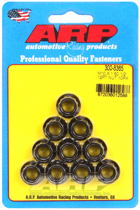 ARP M10 x 1.50 12pt nut kit