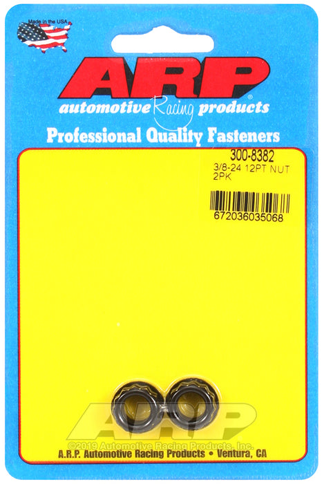 ARP 3/8-24 1/2 socket, .645 flange OD, 12pt nut kit
