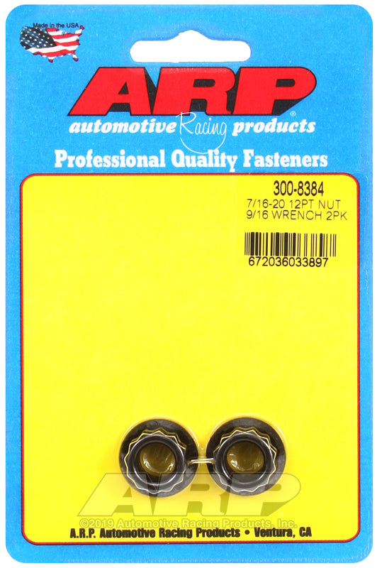 ARP 7/16-20, 9/16 socket 12pt nut kit