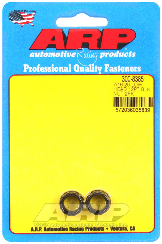 ARP 7/16-20, low head, .600 flange OD 12pt nut kit