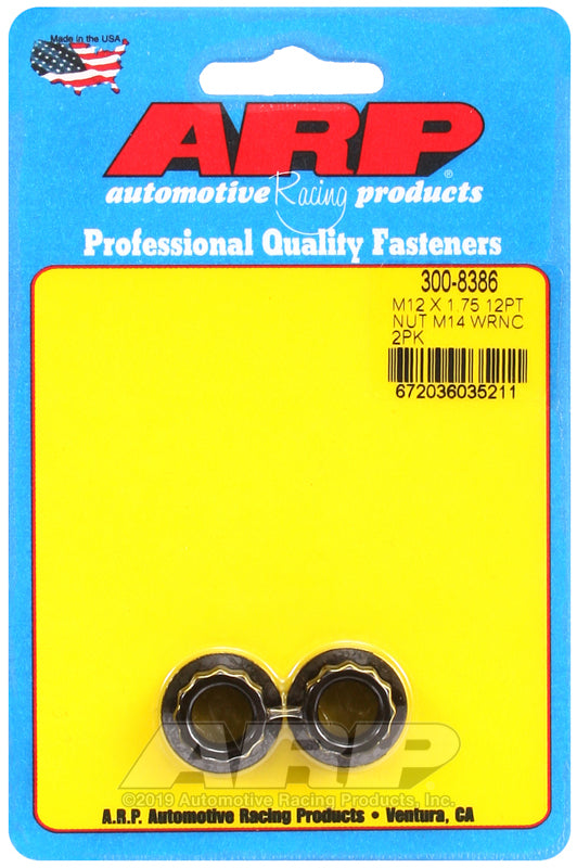 ARP M12 X 1.75 M14 socket 12pt nut kit
