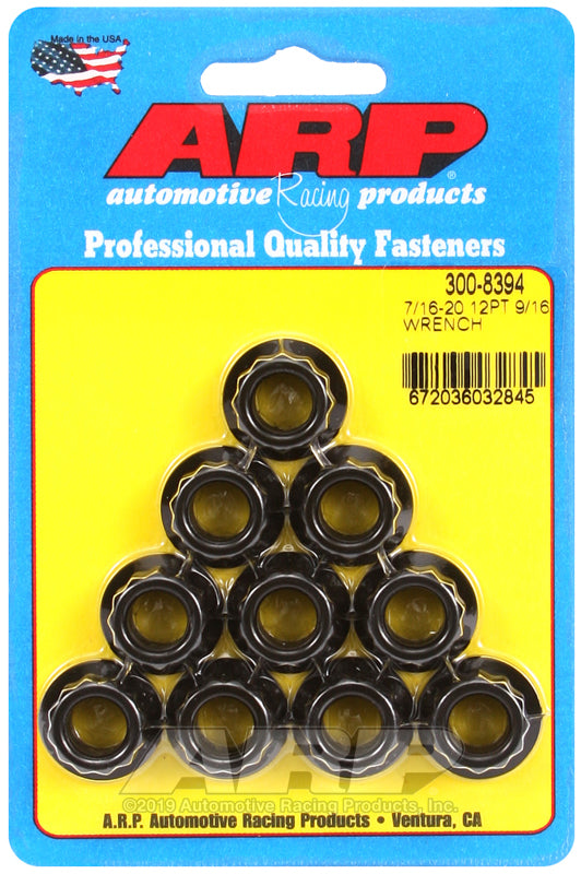 ARP 7/16-20, 9/16 socket 12pt nut kit