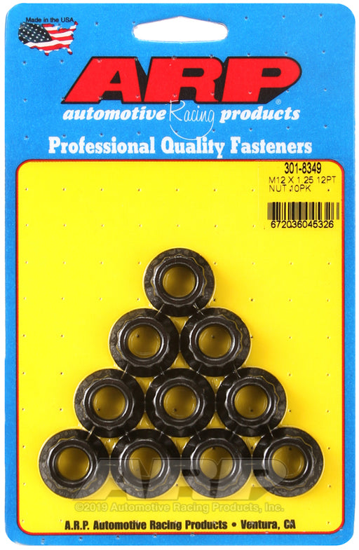 ARP M12 X 1.25 12pt nut kit