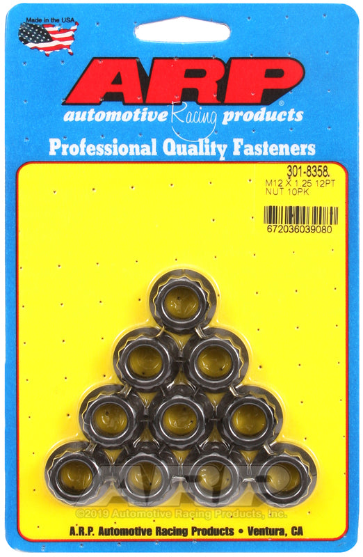 ARP M12 X 1.25 12pt nut kit