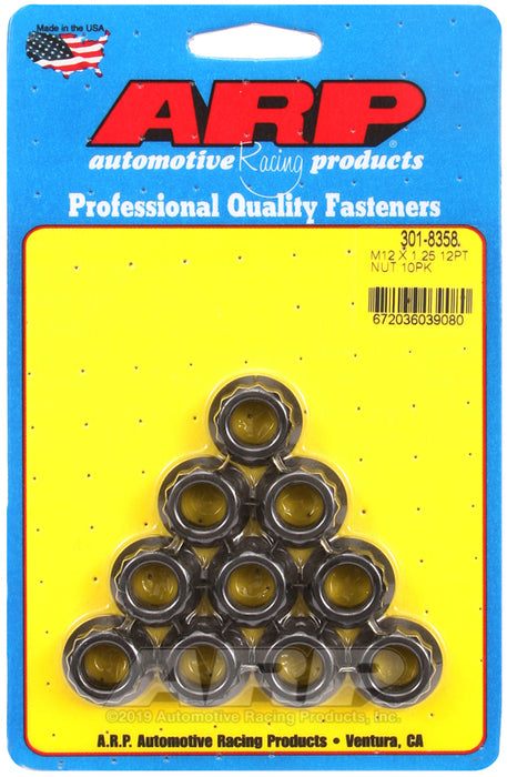 ARP M12 X 1.25 12pt nut kit