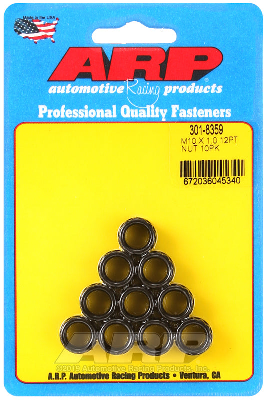 ARP M10 X 1.00 12pt nut kit