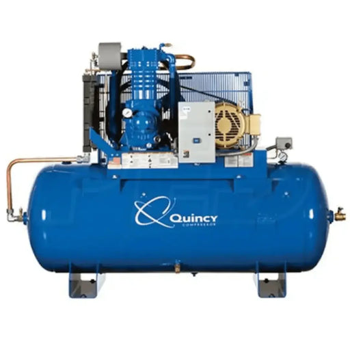 Quincy 5153DS12HCA46 15HP 120gal horizontal two-stage electric air compressor