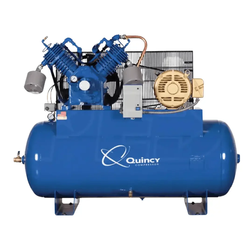 Quincy 5153D12HCB46M 15HP 120gal horizontal two-stage electric air compressor