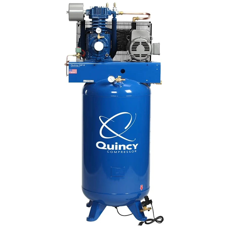 Quincy 551C80VCB23M 5HP 80gal vertical two-stage electric air compressor