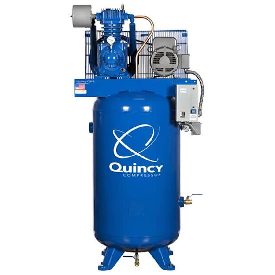 Quincy 553DS80VCA20 5HP 80gal vertical two-stage electric air compressor