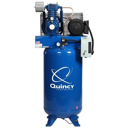 Quincy 573DS80VCA20 8HP 80gal vertical two-stage electric air compressor