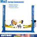 Katool KT-H105 10,000 lb 2 Post car Lift on a white background with insets of the lifting arm joints - Mechanic Super Store