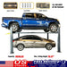 Katool KT-4H850 4 Post 8,500lb Heavy Duty Car Lift shown with inset images of the jack tray, casters and drip trays all of which are included.