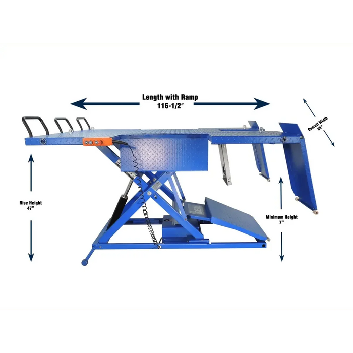 iDEAL A-2200IEH-XR Electric / Hydraulic ATV Lift Bench - Mechanic Super Store