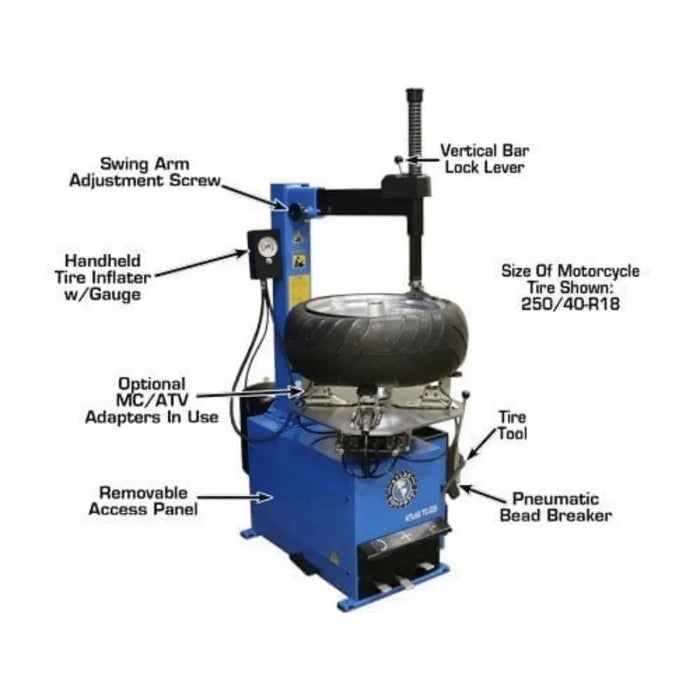 Atlas TC229 Rim-Clamp Tire Changer with Beadblaster - Mechanic Super Store