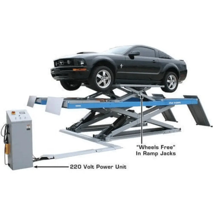 Atlas 12AWFSL Alignment Scissor Lift and RJ-6 Rolling Jack Combo - Mechanic Super Store