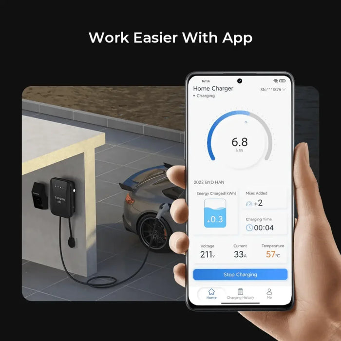 Topdon USA PulseQ AC Home Smart Electric Car Charger - Mechanic Super Store