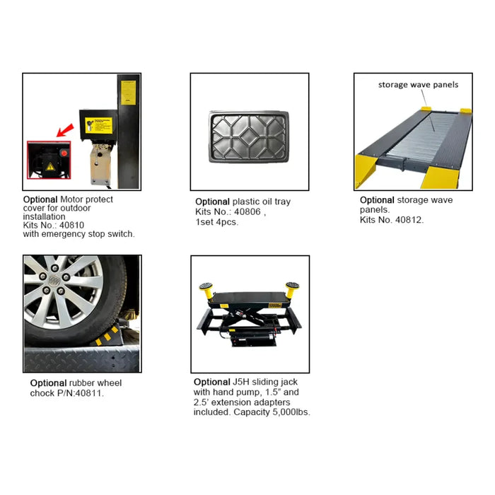 Amgo 409-DP 9,000 Lb Double Parking 4 Post Car Lift - Mechanic Super Store
