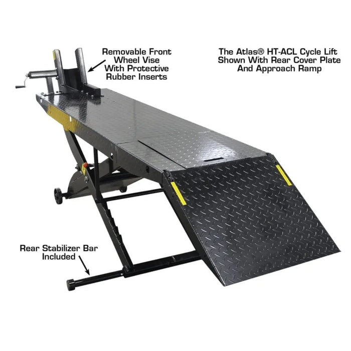 Atlas ACL Air Operated 1,000 lb Capacity Motorcycle Lift with Roller Plate - Mechanic Super Store