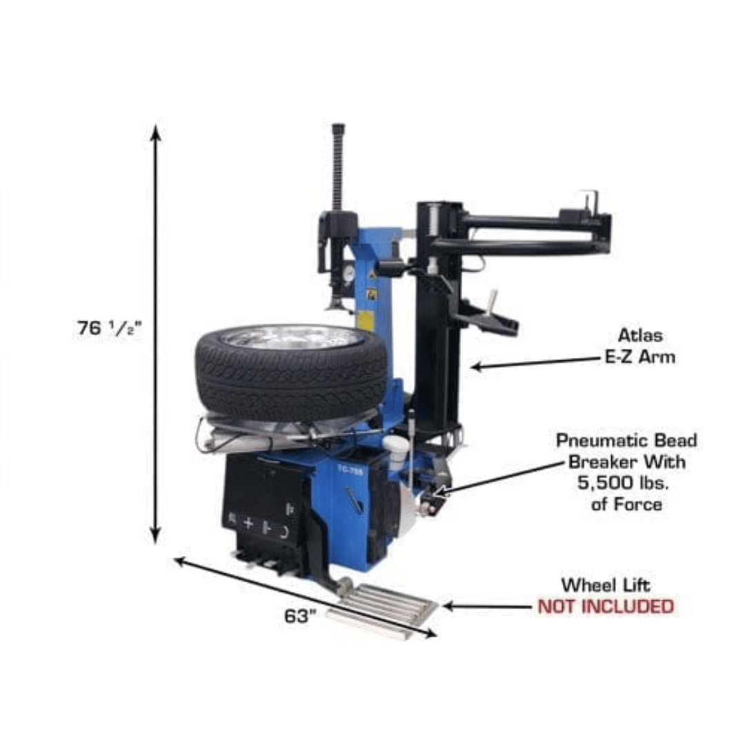 Atlas TC755EZ Tire Changer + WB49-2 Wheel Balancer Combo Package