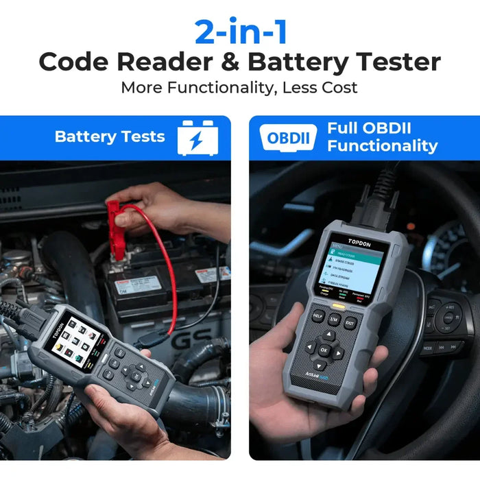 Topdon USA ArtiLink500B 2-in-1 OBDII Scanner and Battery Tester - Mechanic Super Store