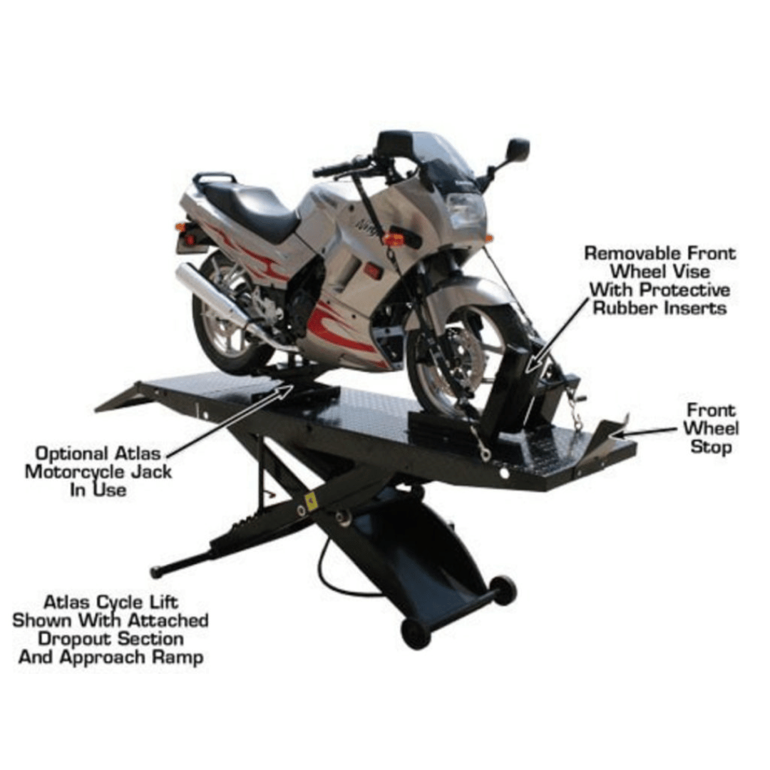 Atlas Cyclelift Air Operated 1,000 lb Capacity Motorcycle Lift