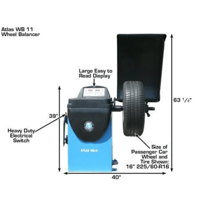 Atlas TC229 Tire Changer + WB11 Wheel Balancer Combo Package - Mechanic Super Store