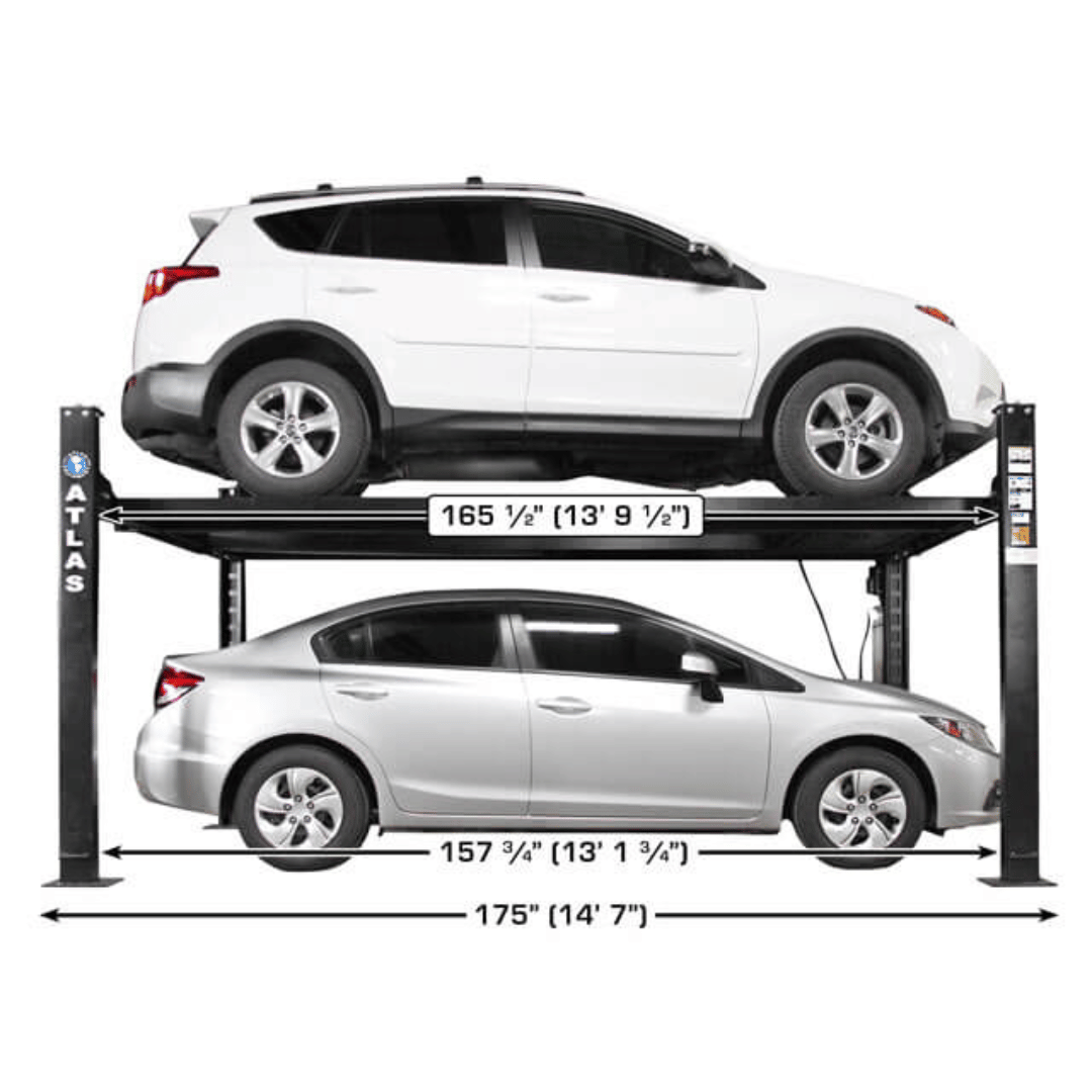 Atlas ALI Certified APEX 8 4-Post Lift + RJ35 Sliding Jacks Combo