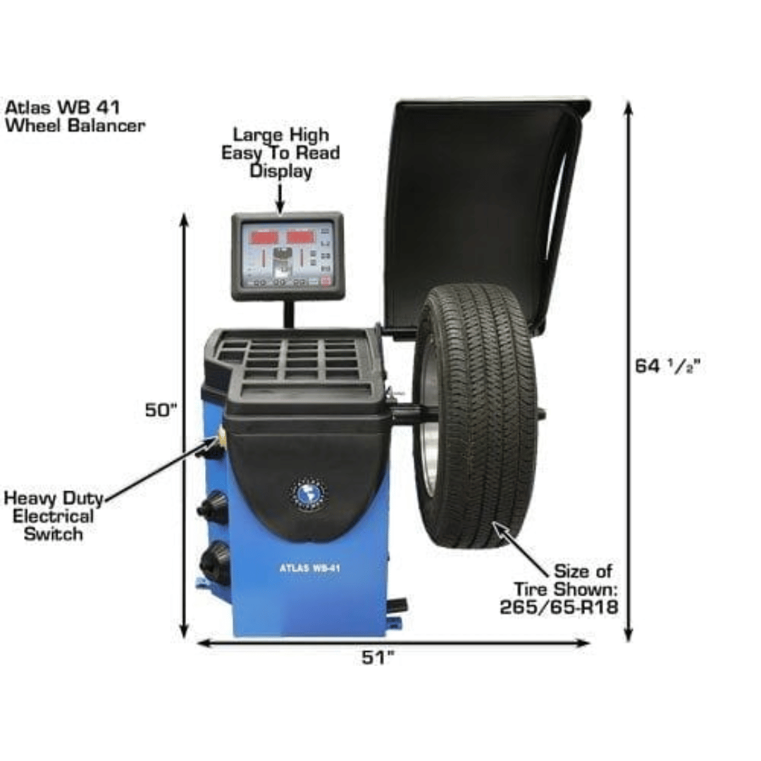 Atlas TC289 Tire Changer + WB41 Wheel Balancer Combo Package