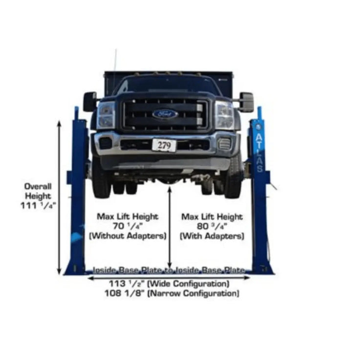 Atlas BP12000X Commercial Grade Baseplate 12,000 lb. Capacity 2 Post Lift - Mechanic Super Store