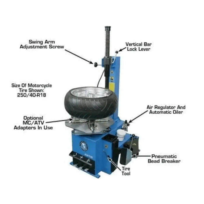 Atlas TC221 Rim-Clamp Tire Changer - Mechanic Super Store