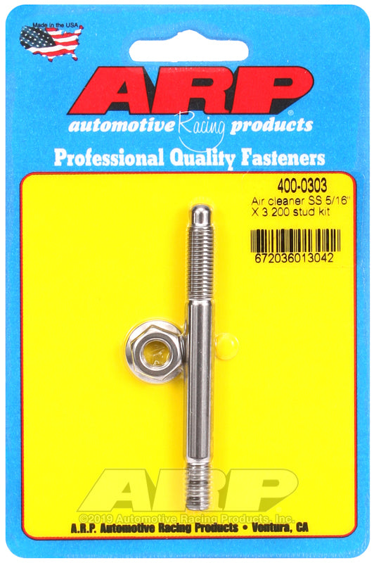 ARP 5/16 x 3.200 SS air cleaner stud kit