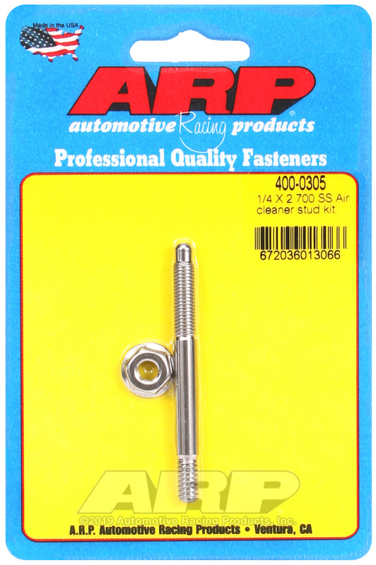 ARP 1/4 x 2.700 SS air cleaner stud kit