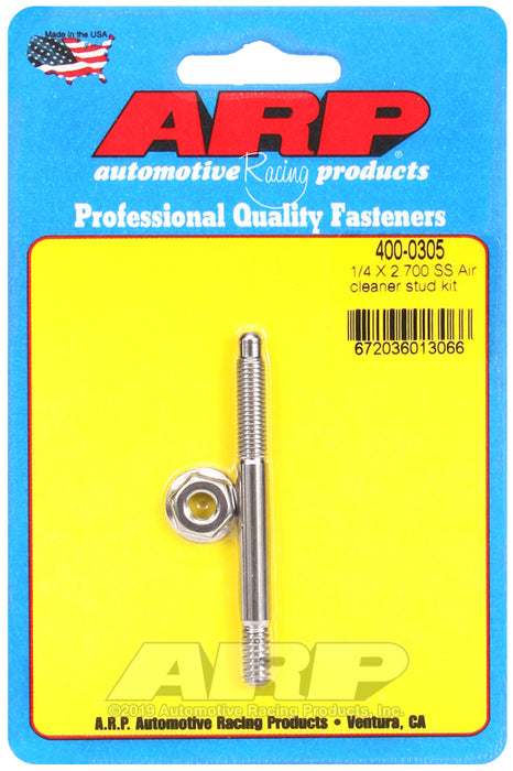 ARP 1/4 x 2.700 SS air cleaner stud kit