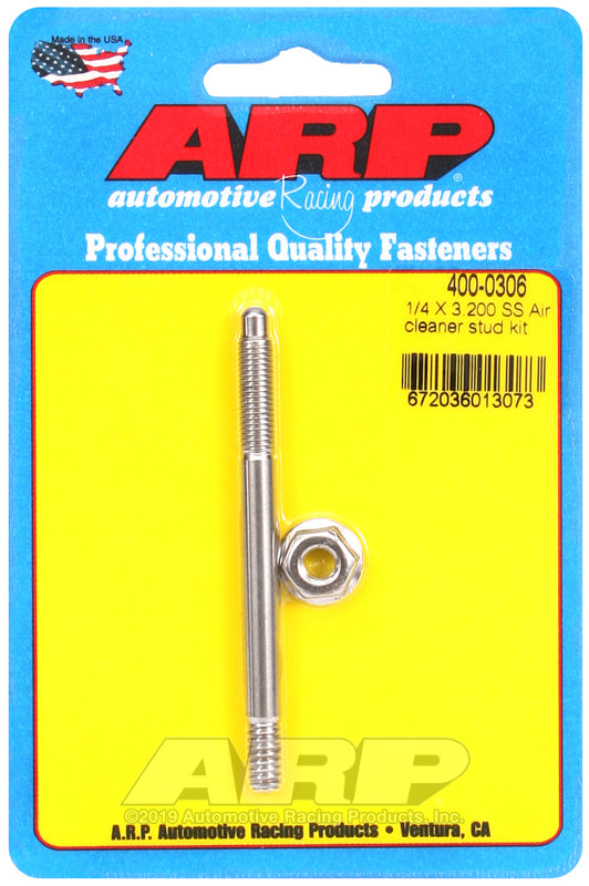 ARP 1/4 x 3.200 SS air cleaner stud kit